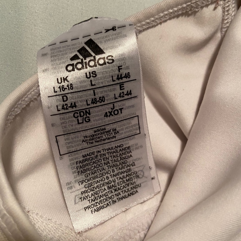 Adidas White Logo Sports Bra - Picture 2 of 2